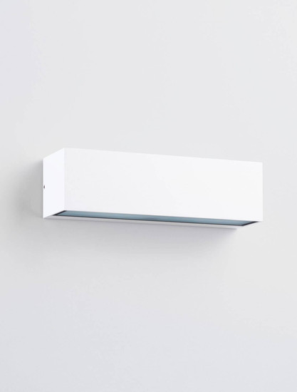 Nova Luce LED Außen-Wandleuchte Flora 10W warmweiss 3000K IP54 salzwasserfest Weiß Aluminium 23x6,5cm 9030808