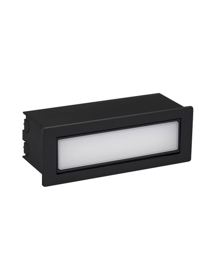 Nova Luce LED Wandeinbauleuchte Echo schwenkbar 6W warmweiss 3000K IP54 salzwasserfest Schwarz Aluminium 18x6cm 9030809
