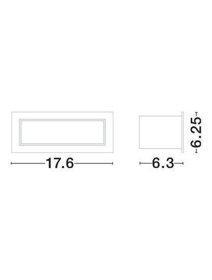 Nova Luce LED Wandeinbauleuchte Echo schwenkbar 6W warmweiss 3000K IP54 salzwasserfest Weiß Aluminium 18x6cm 9030810