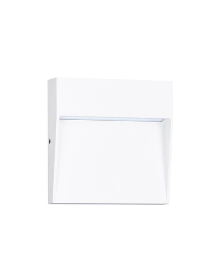 Nova Luce LED Außen-Wandleuchte Toby 3W warmweiss 3000K IP54 salzwasserfest Weiß Aluminium 10,5x10cm 9030812