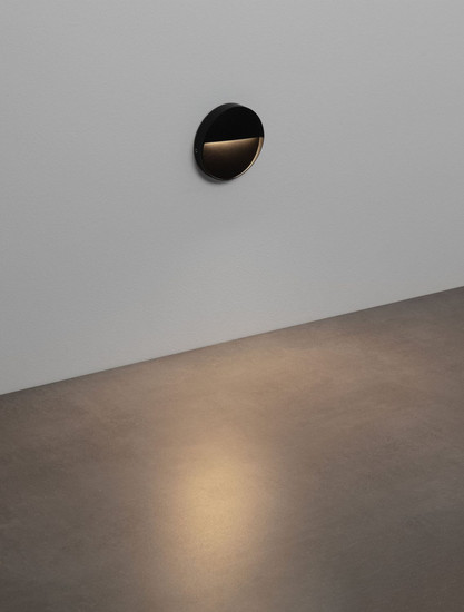 Nova Luce LED Außen-Wandleuchte Toby 3W warmweiss 3000K IP54 salzwasserfest Schwarz Aluminium Ø11cm 9030813