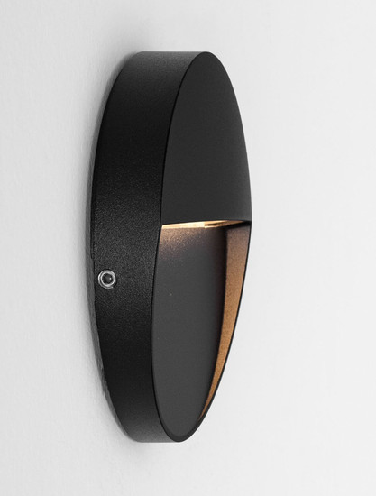 Nova Luce LED Außen-Wandleuchte Toby 3W warmweiss 3000K IP54 salzwasserfest Schwarz Aluminium Ø11cm 9030813