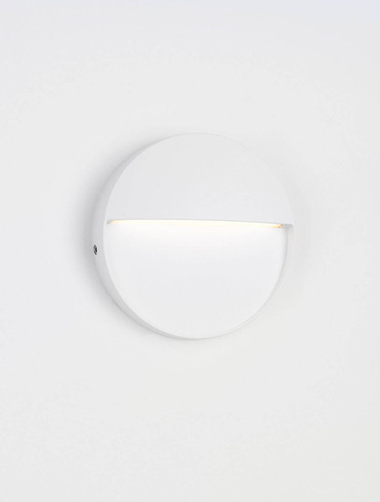 Nova Luce LED Außen-Wandleuchte Toby 3W warmweiss 3000K IP54 salzwasserfest Weiß Aluminium Ø11cm 9030814