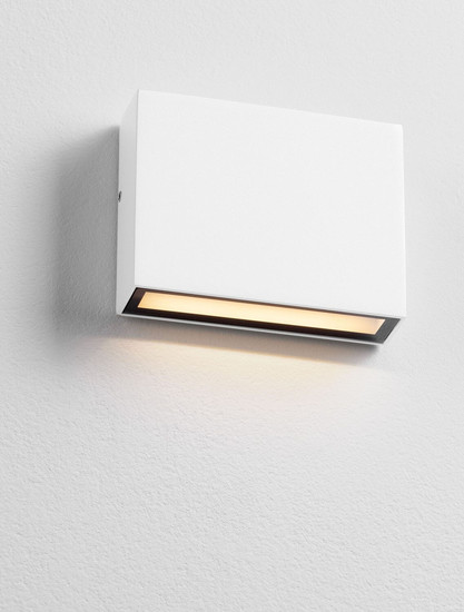 Nova Luce LED Außen-Wandleuchte Tick 4W warmweiss 3000K IP54 salzwasserfest Weiß Aluminium 11,5x9cm 9030816