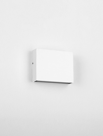 Nova Luce LED Außen-Wandleuchte Tick 4W warmweiss 3000K IP54 salzwasserfest Weiß Aluminium 11,5x9cm 9030816