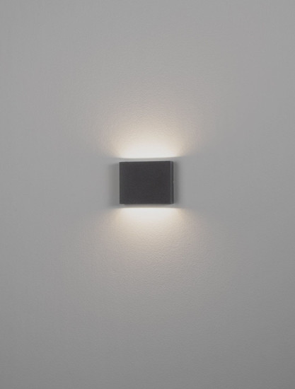 Nova Luce LED Außen-Wandleuchte Tick 7W warmweiss 3000K IP54 salzwasserfest Schwarz Aluminium 11,5x9cm 9030817