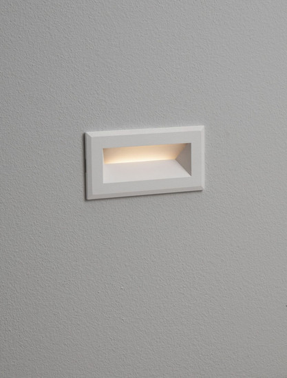 Nova Luce LED Wandeinbauleuchte Vivion 1W warmweiss 3000K IP54 salzwasserfest Weiß 10x6,5cm 9030820