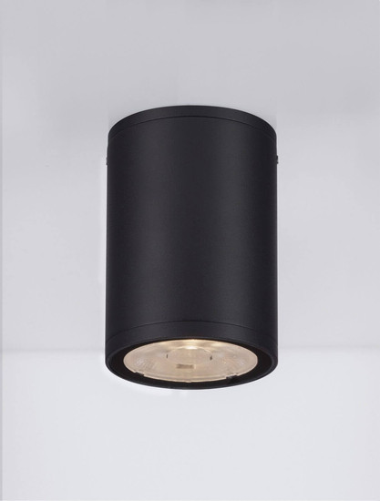 Nova Luce LED Außen-Deckenleuchte Lumina 6W warmweiss 3000K IP65 salzwasserfest Anthrazit Aluminium Ø6,5cm 9030842
