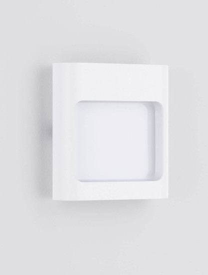 Nova Luce LED Außen-Wandleuchte Tall 9W warmweiss 3000K IP54 salzwasserfest Weiß Aluminium 13,5x12,5cm 9030863