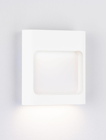 Nova Luce LED Außen-Wandleuchte Tall 6W warmweiss 3000K IP54 salzwasserfest Weiß Aluminium 13,5x12,5cm 9030864