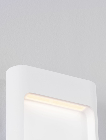 Nova Luce LED Außen-Wandleuchte Tall 6W warmweiss 3000K IP54 salzwasserfest Weiß Aluminium 13,5x12,5cm 9030864