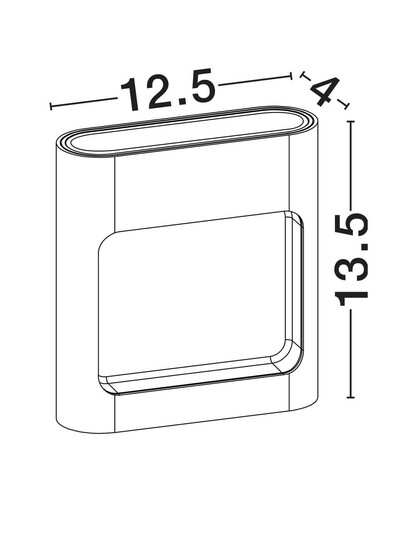 Nova Luce LED Außen-Wandleuchte Tall 6W warmweiss 3000K IP54 salzwasserfest Weiß Aluminium 13,5x12,5cm 9030864