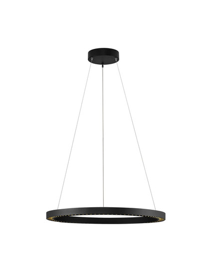 Nova Luce LED Pendelleuchte Deos dimmbar 27W warmweiss 3000K Schwarz Aluminium Ø65cm 9030894