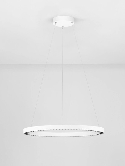 Nova Luce LED Pendelleuchte Deos dimmbar 27W warmweiss 3000K Weiß Aluminium Ø65cm 9030895