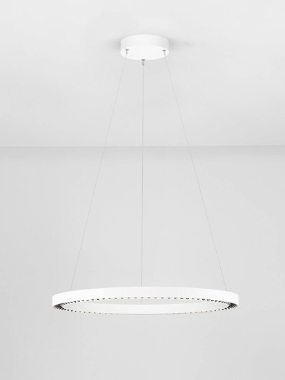 Nova Luce LED Pendelleuchte Deos dimmbar 27W warmweiss 3000K Weiß Aluminium Ø65cm 9030895