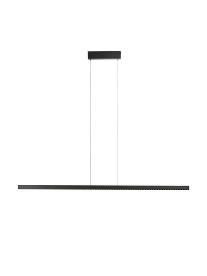 Nova Luce LED Pendelleuchte Deos dimmbar 25W warmweiss 3000K Schwarz Aluminium 159x3cm 9030896