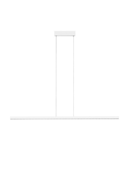 Nova Luce LED Pendelleuchte Deos dimmbar 25W warmweiss 3000K Weiß Aluminium 159x3cm 9030897