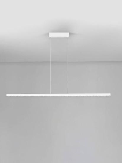 Nova Luce LED Pendelleuchte Deos dimmbar 25W warmweiss 3000K Weiß Aluminium 159x3cm 9030897
