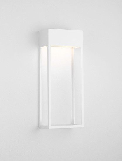 Nova Luce LED Außen-Wandleuchte Moby 20W warmweiss 3000K IP65 salzwasserfest Weiß Aluminium Edelstahl 40x16cm 9030901