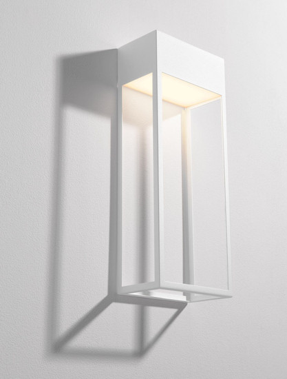 Nova Luce LED Außen-Wandleuchte Moby 20W warmweiss 3000K IP65 salzwasserfest Weiß Aluminium Edelstahl 40x16cm 9030901