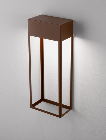 Nova Luce LED Außen-Wandleuchte Moby 20W warmweiss 3000K IP65 salzwasserfest Cortenstahl Aluminium Edelstahl 40x16cm 9030902