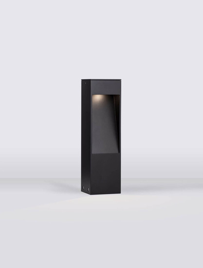Nova Luce LED Sockelleuchte Maddi 7W warmweiss 3000K IP65 salzwasserfest Schwarz Aluminium 30cm 9030903