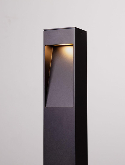 Nova Luce LED Wegeleuchte Maddi 7W warmweiss 3000K IP65 salzwasserfest Schwarz Aluminium 60cm 9030905