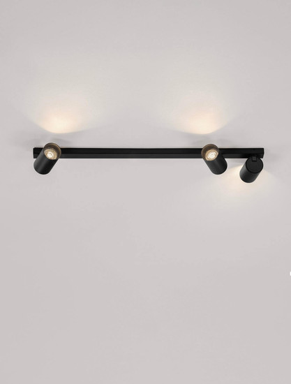 Nova Luce Deckenleuchte Oso schwenkbar 3-flammig 3xGU10 Schwarz Aluminium 70x8cm 9030912