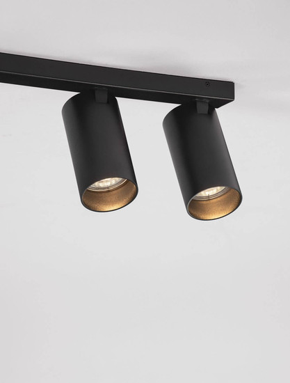 Nova Luce Deckenleuchte Oso schwenkbar 3-flammig 3xGU10 Schwarz Aluminium 70x8cm 9030912