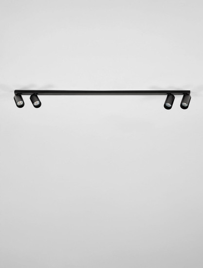 Nova Luce Deckenleuchte Oso schwenkbar 4-flammig 4xGU10 Schwarz Aluminium 120x8cm 9030914