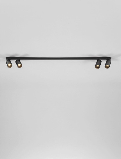 Nova Luce Deckenleuchte Oso schwenkbar 4-flammig 4xGU10 Schwarz Aluminium 120x8cm 9030914