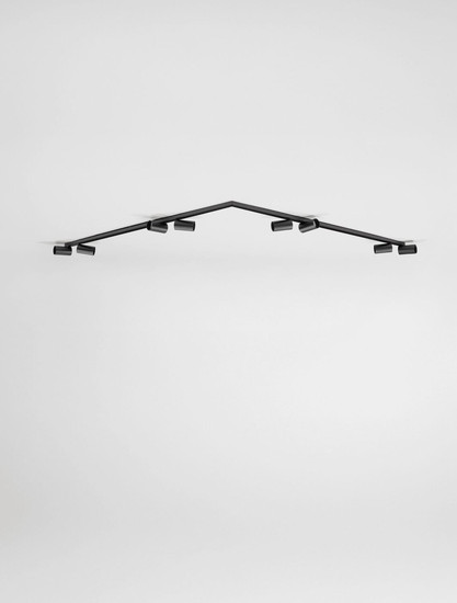 Nova Luce Deckenleuchte Oso schwenkbar 8-flammig 8xGU10 Schwarz Aluminium 300x8cm 9030918