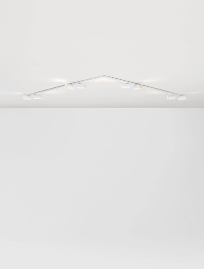 Nova Luce Deckenleuchte Oso schwenkbar 8-flammig 8xGU10 Weiß Aluminium 300x8cm 9030919