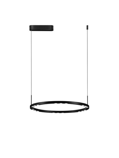 Nova Luce LED Pendelleuchte Lunette dimmbar 34W warmweiss 3000K Schwarz Aluminium Ø60cm 9030925