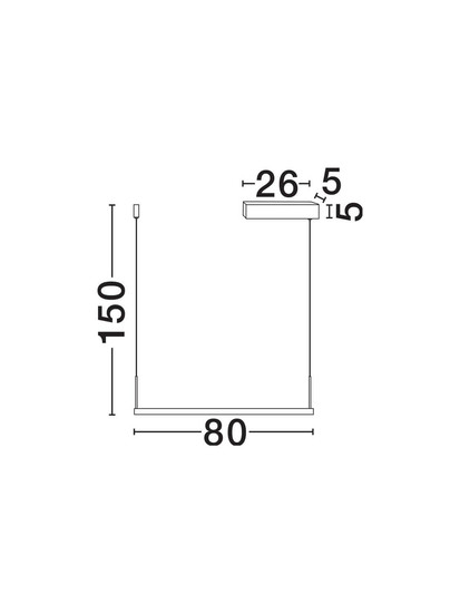 Nova Luce LED Pendelleuchte Lunette dimmbar 46W warmweiss 3000K Schwarz Aluminium Ø80cm 9030926