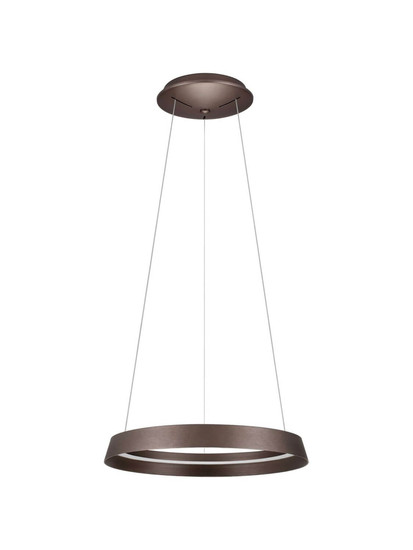 Nova Luce LED Pendelleuchte Ormi dimmbar 38W CCT warm-/neutralweiss 2700/3000/4000K Kaffeebraun Aluminium Ø45cm 9030927