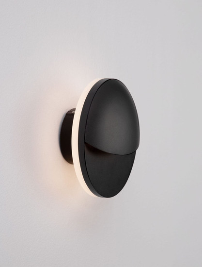 Nova Luce LED Außen-Wandleuchte Pan 9W warmweiss 3000K IP54 salzwasserfest Anthrazit Aluminium Ø15cm 9030932