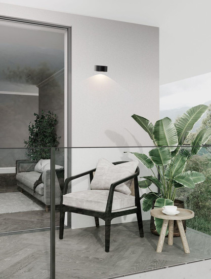 Nova Luce LED Außen-Wandleuchte Opera 6W warmweiss 3000K IP54 salzwasserfest Anthrazit Aluminium 11x10cm 9030940