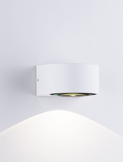 Nova Luce LED Außen-Wandleuchte Opera 6W warmweiss 3000K IP54 salzwasserfest Weiß Aluminium 11x10cm 9030942