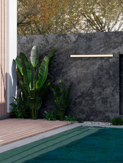 Nova Luce LED Außen-Deckenleuchte Nova 36W warmweiss 3000K IP65 salzwasserfest Anthrazit Aluminium 100x9cm 9030944