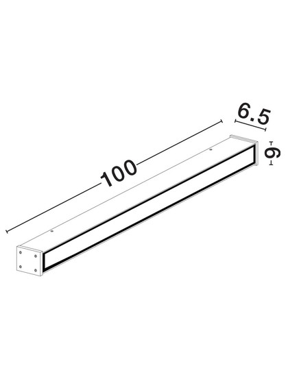 Nova Luce LED Außen-Deckenleuchte Nova 36W warmweiss 3000K IP65 salzwasserfest Anthrazit Aluminium 100x9cm 9030944