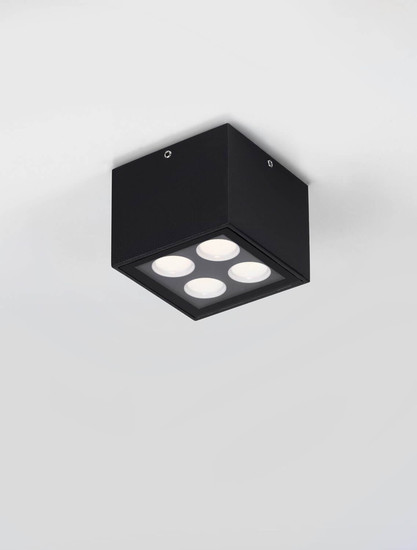 Nova Luce LED Außen-Deckenleuchte Jax 8W warmweiss 3000K IP54 salzwasserfest Anthrazit Aluminium 8x8cm 9030947