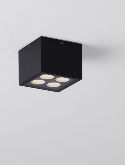 Nova Luce LED Außen-Deckenleuchte Jax 8W warmweiss 3000K IP54 salzwasserfest Anthrazit Aluminium 8x8cm 9030947