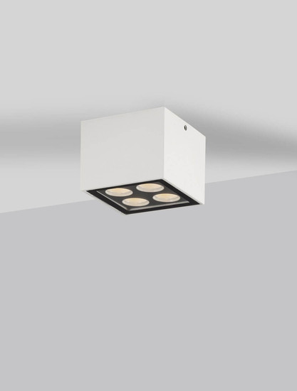 Nova Luce LED Außen-Deckenleuchte Jax 8W warmweiss 3000K IP54 salzwasserfest Weiß Aluminium 8x8cm 9030948
