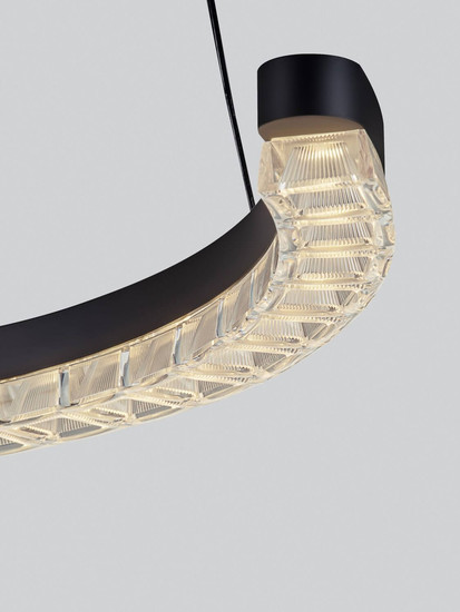 Nova Luce LED Pendelleuchte Greamy dimmbar 21W warmweiss 3000K Schwarz Aluminium Ø46cm 9030950