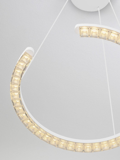 Nova Luce LED Pendelleuchte Greamy dimmbar 21W warmweiss 3000K Weiß Aluminium Ø46cm 9030951