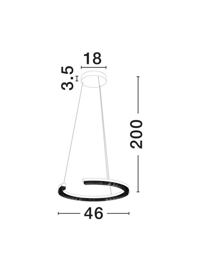 Nova Luce LED Pendelleuchte Greamy dimmbar 21W warmweiss 3000K Weiß Aluminium Ø46cm 9030951
