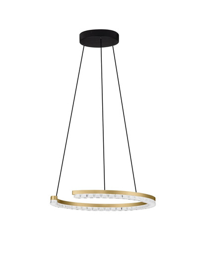 Nova Luce LED Pendelleuchte Greamy dimmbar 21W warmweiss 3000K Gold Aluminium Ø46cm 9030952