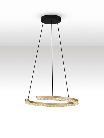 Nova Luce LED Pendelleuchte Greamy dimmbar 21W warmweiss 3000K Gold Aluminium Ø46cm 9030952