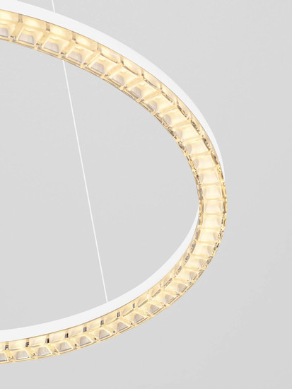 Nova Luce LED Pendelleuchte Greamy dimmbar 30W warmweiss 3000K Weiß Aluminium Ø65cm 9030953